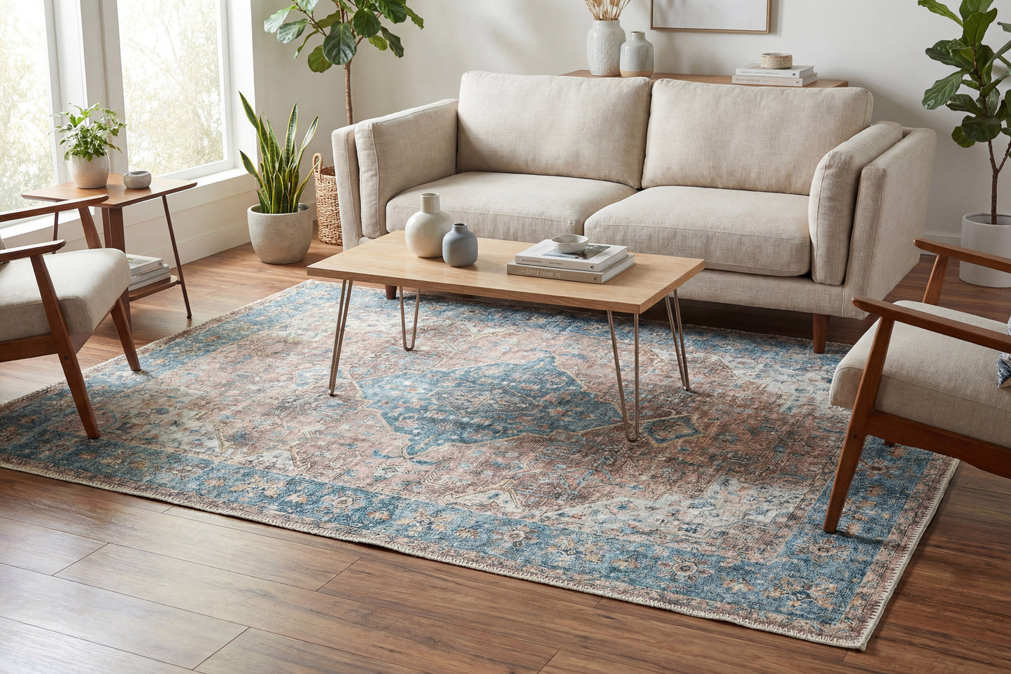 Revive 351-6305 Red/Blue/Beige Area Rug