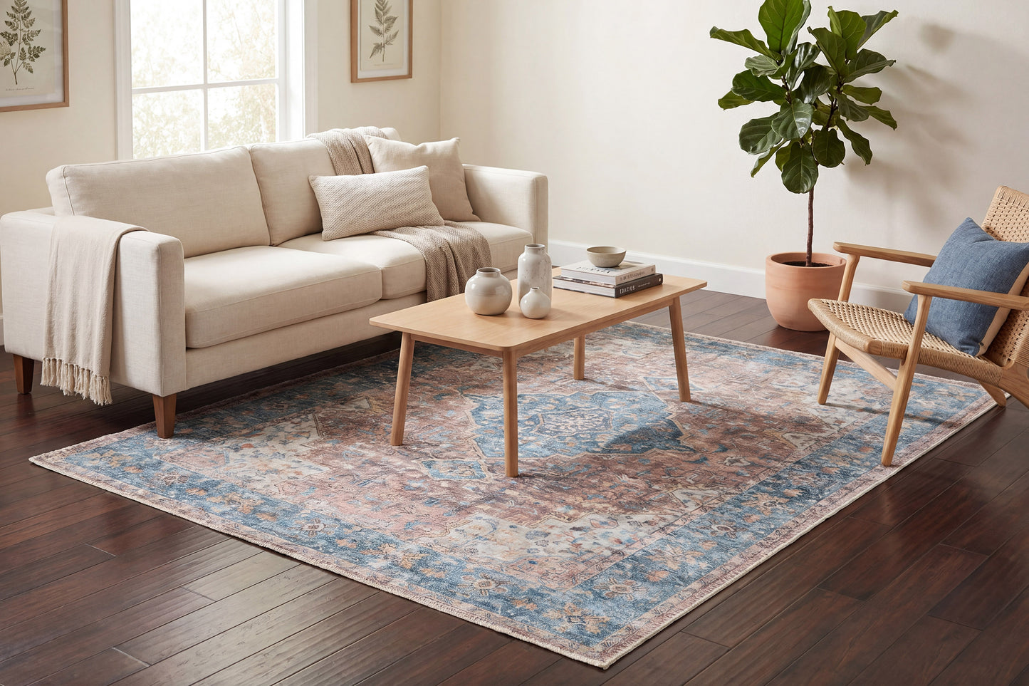 Revive 351-6305 Red/Blue/Beige Area Rug