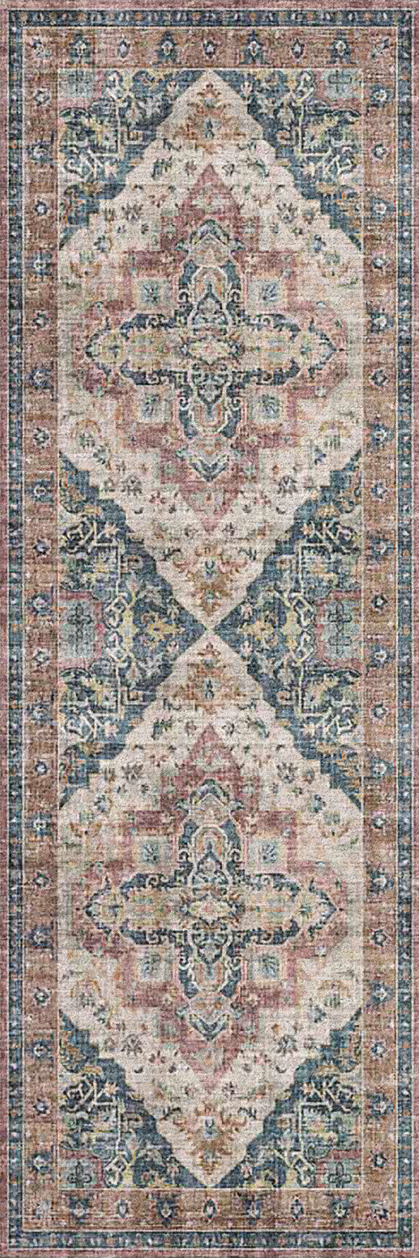 Elise 6306-305 Wine/Navy/Tan Area Rug