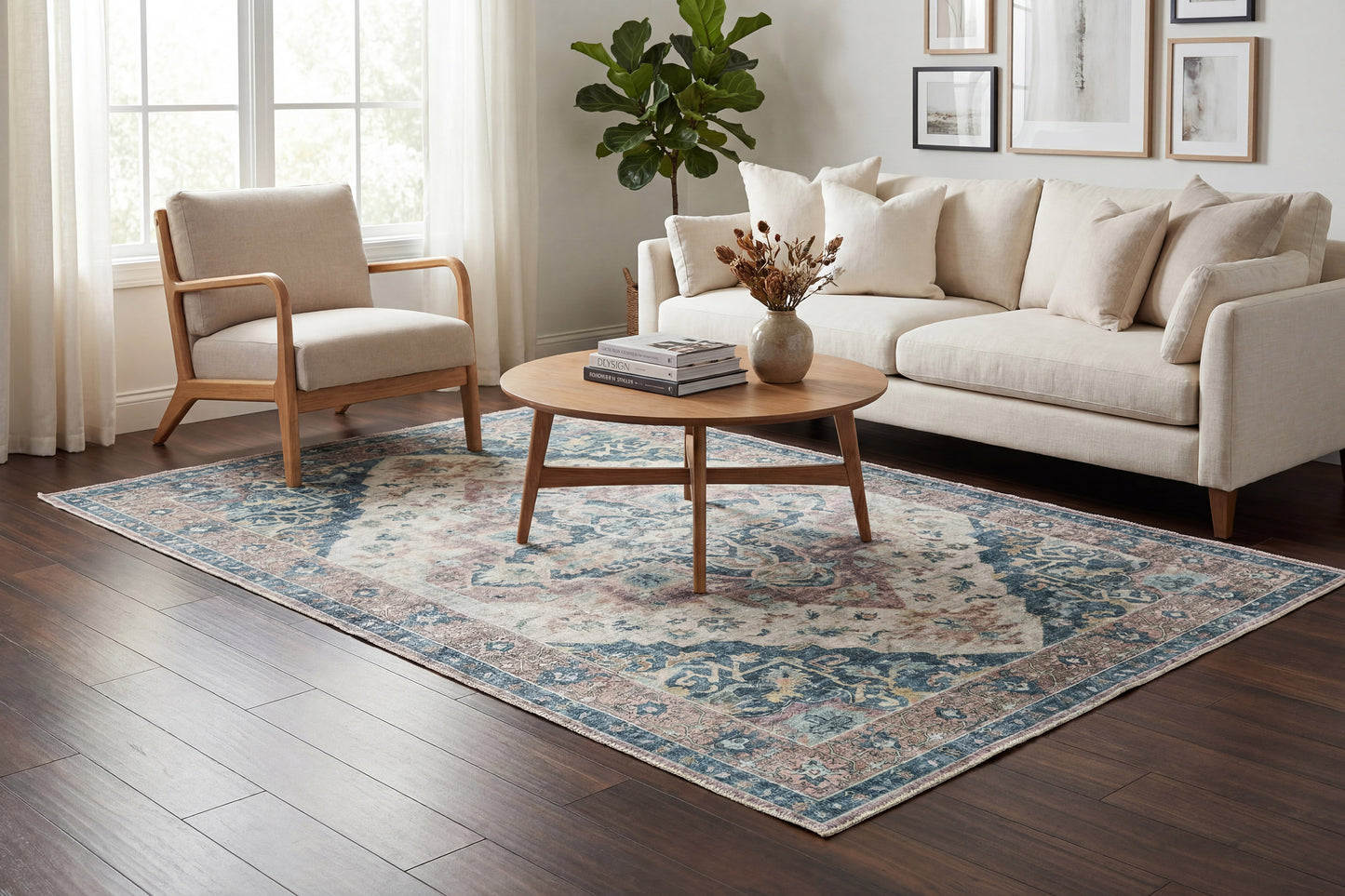 Revive 305-6306 Wine/Navy/Tan Area Rug