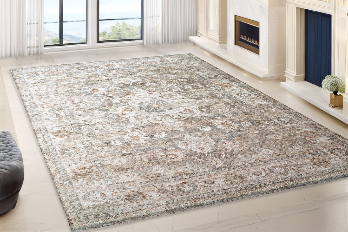 Flare 14740-891 Beige/Grey/Ivory Area Rug