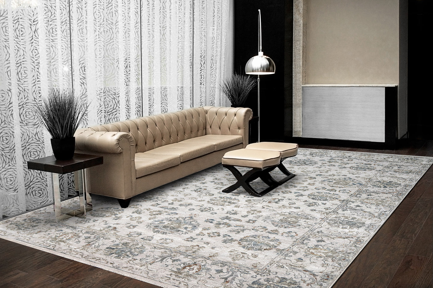 Flare 14742-850 Beige/Blue Area Rug