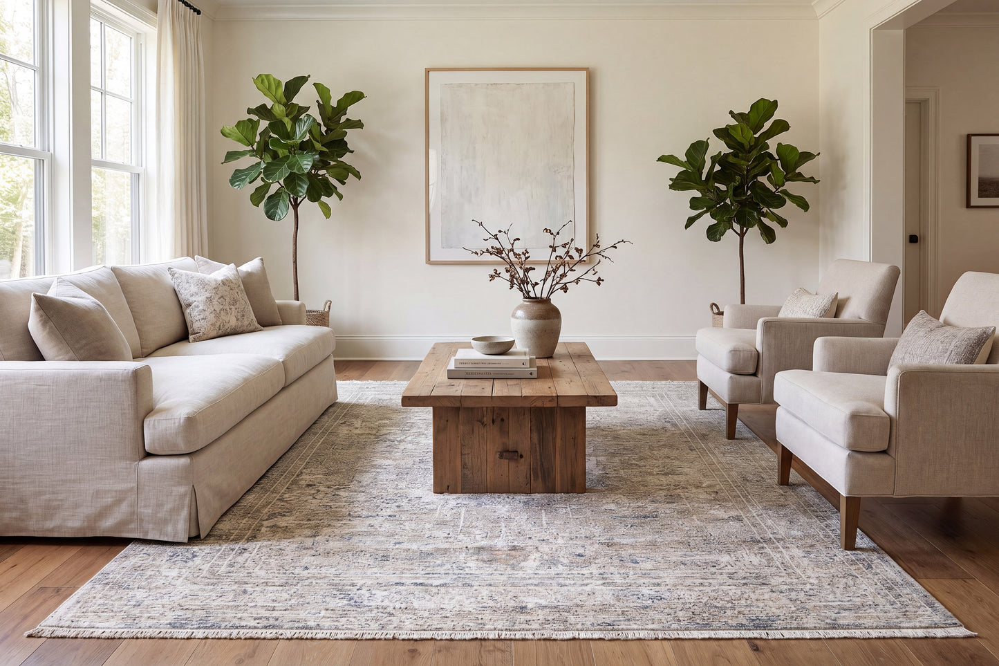 Flare 14743-815 Beige/Ivory/Blue Area Rug