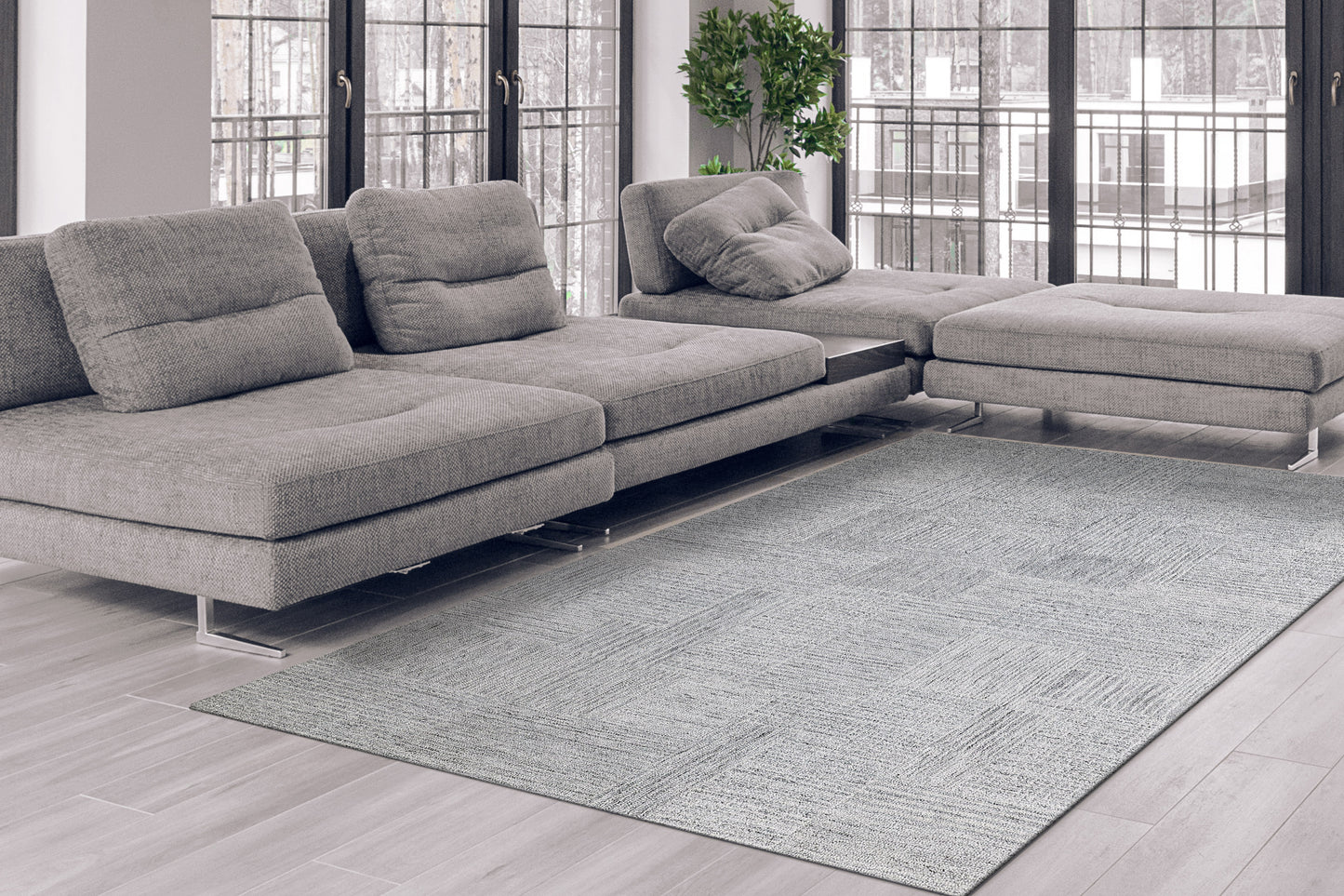 Forever 7662-919 Light Grey/Silver Area Rug