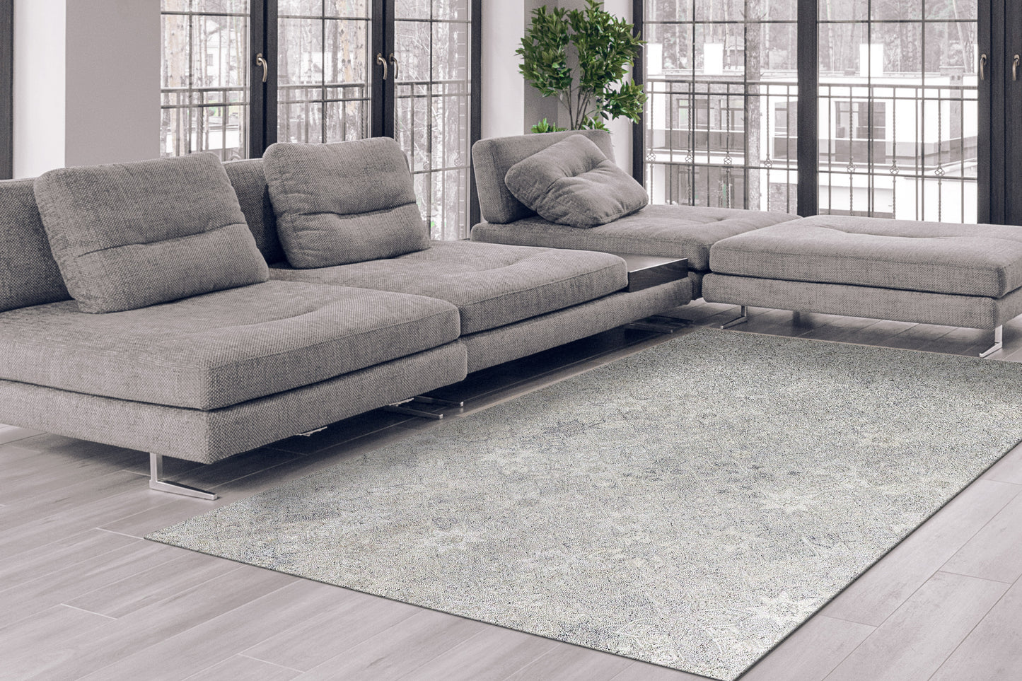 Forever 7667-900 Silver Area Rug