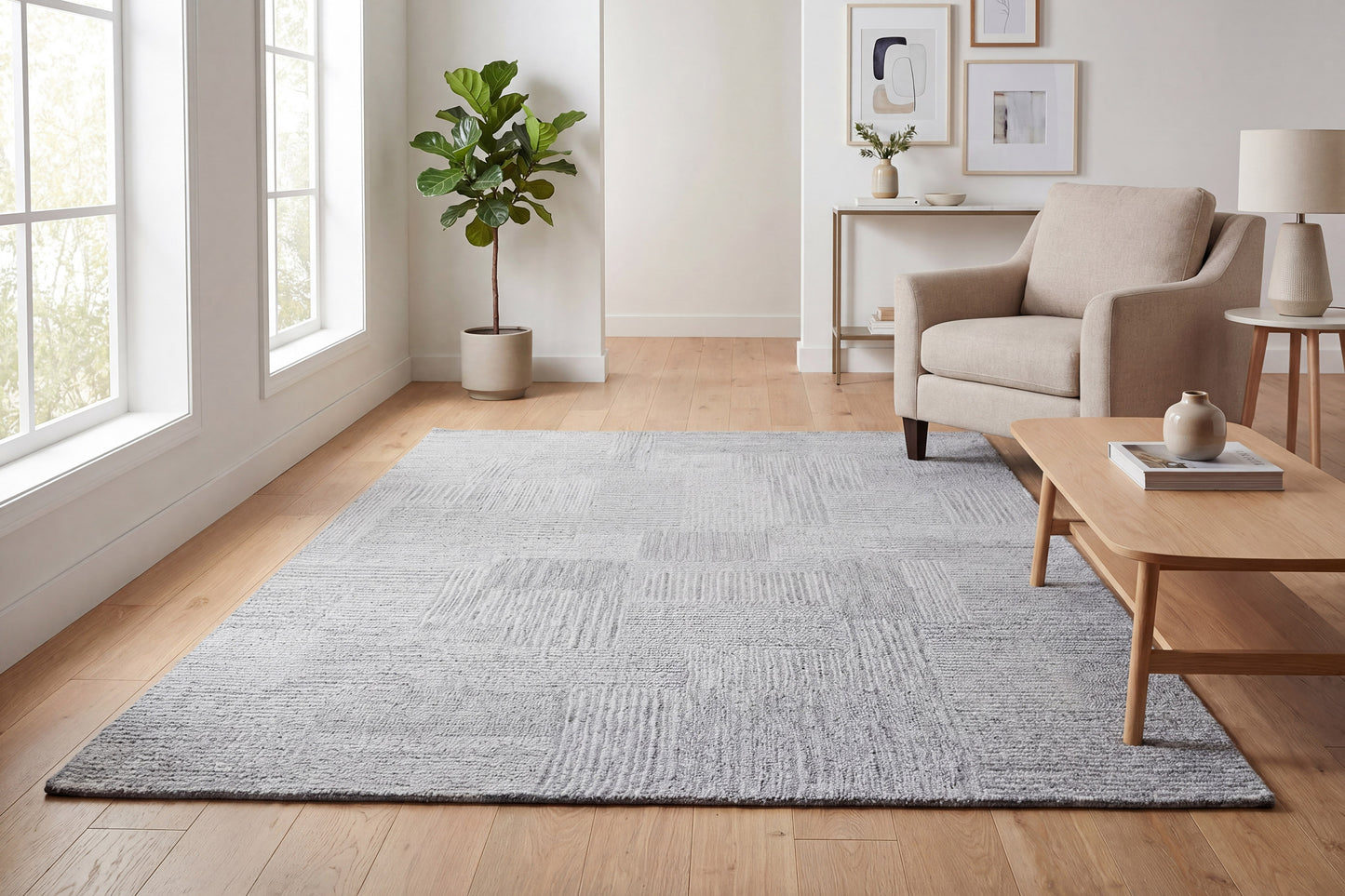 Forever 7662-919 Light Grey/Silver Area Rug