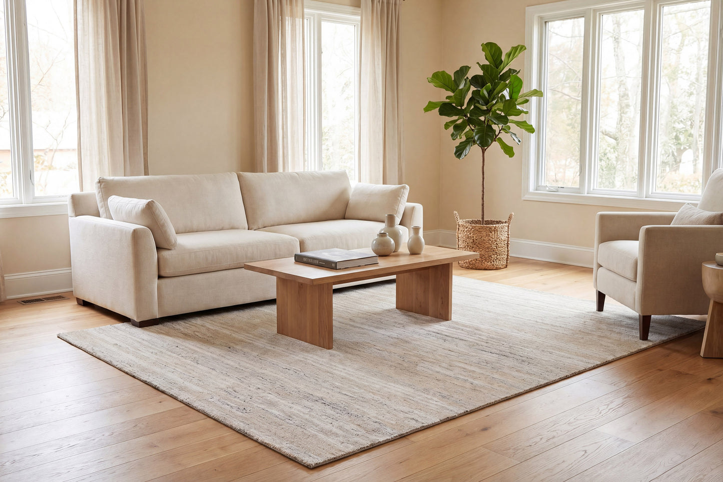 Forever 7666-810 Light Beige Area Rug