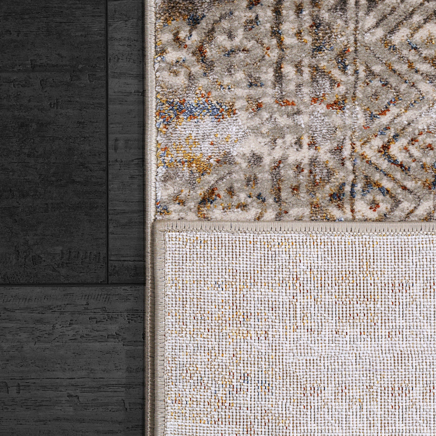 Gold 1361-915 Grey/Ivory/Navy Area Rug