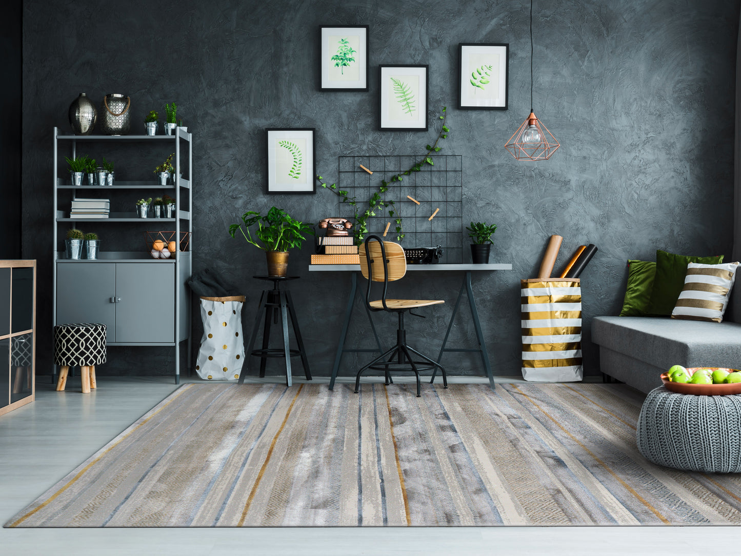 Gold 1363-999 Grey/Multi Area Rug
