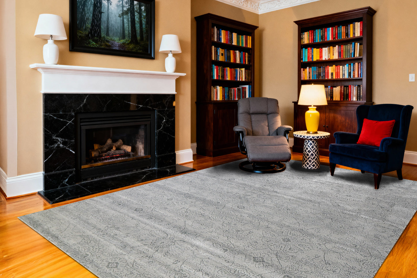 Harmony 59002-5555 Ivory/Blue Area Rug