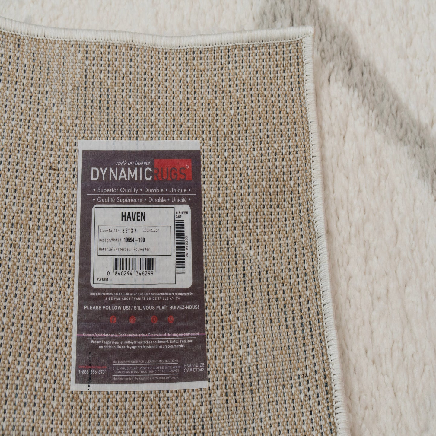 Haven 19594-190 Ivory/Grey Area Rug