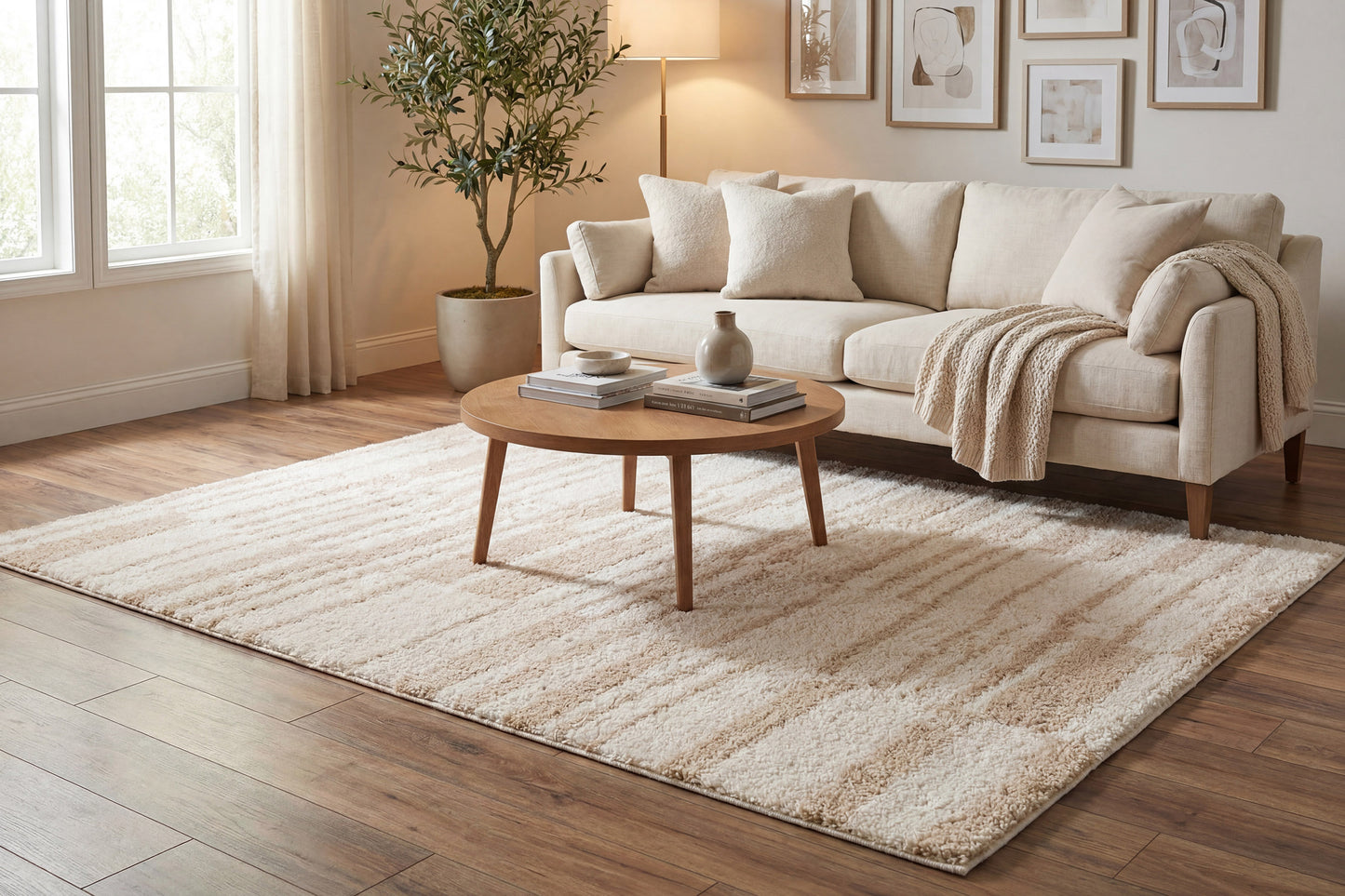 Haven 19592-180 Ivory/Beige Area Rug