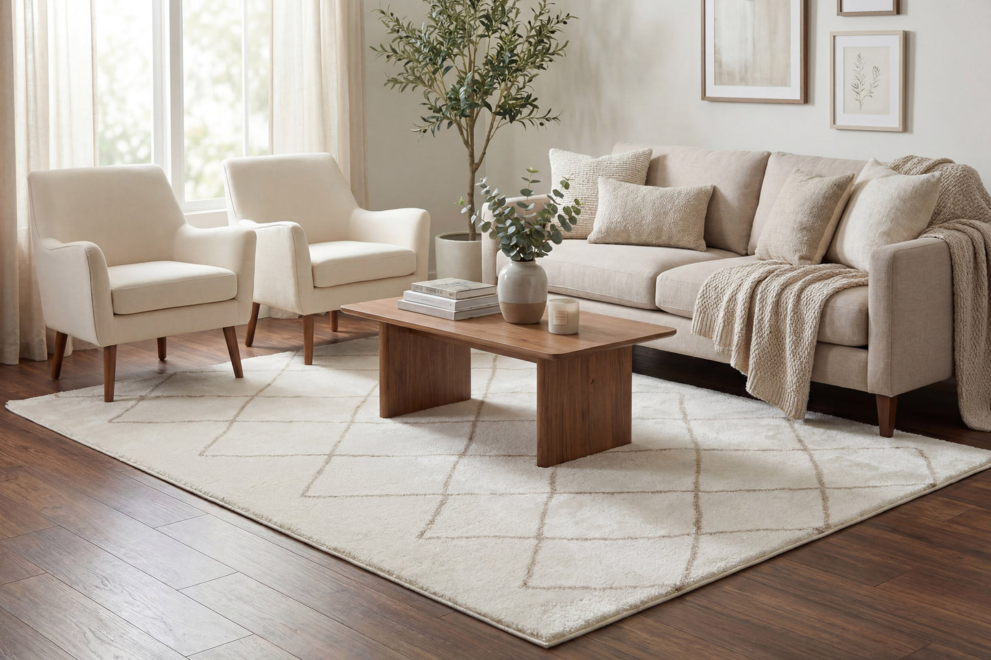 Helena 16041-180 Ivory/Beige Area Rug