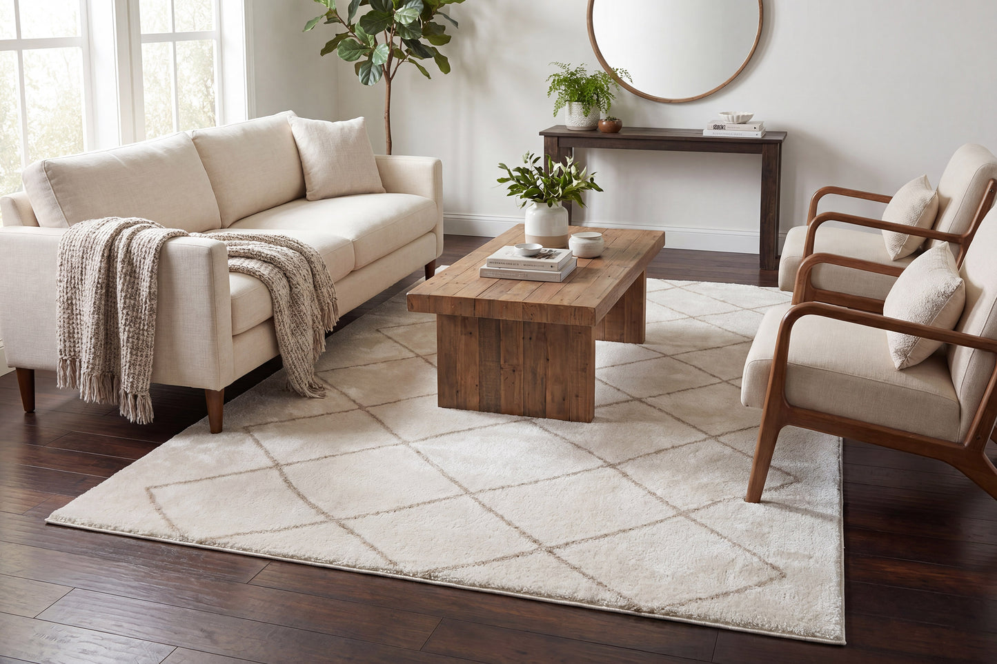 Helena 16041-180 Ivory/Beige Area Rug