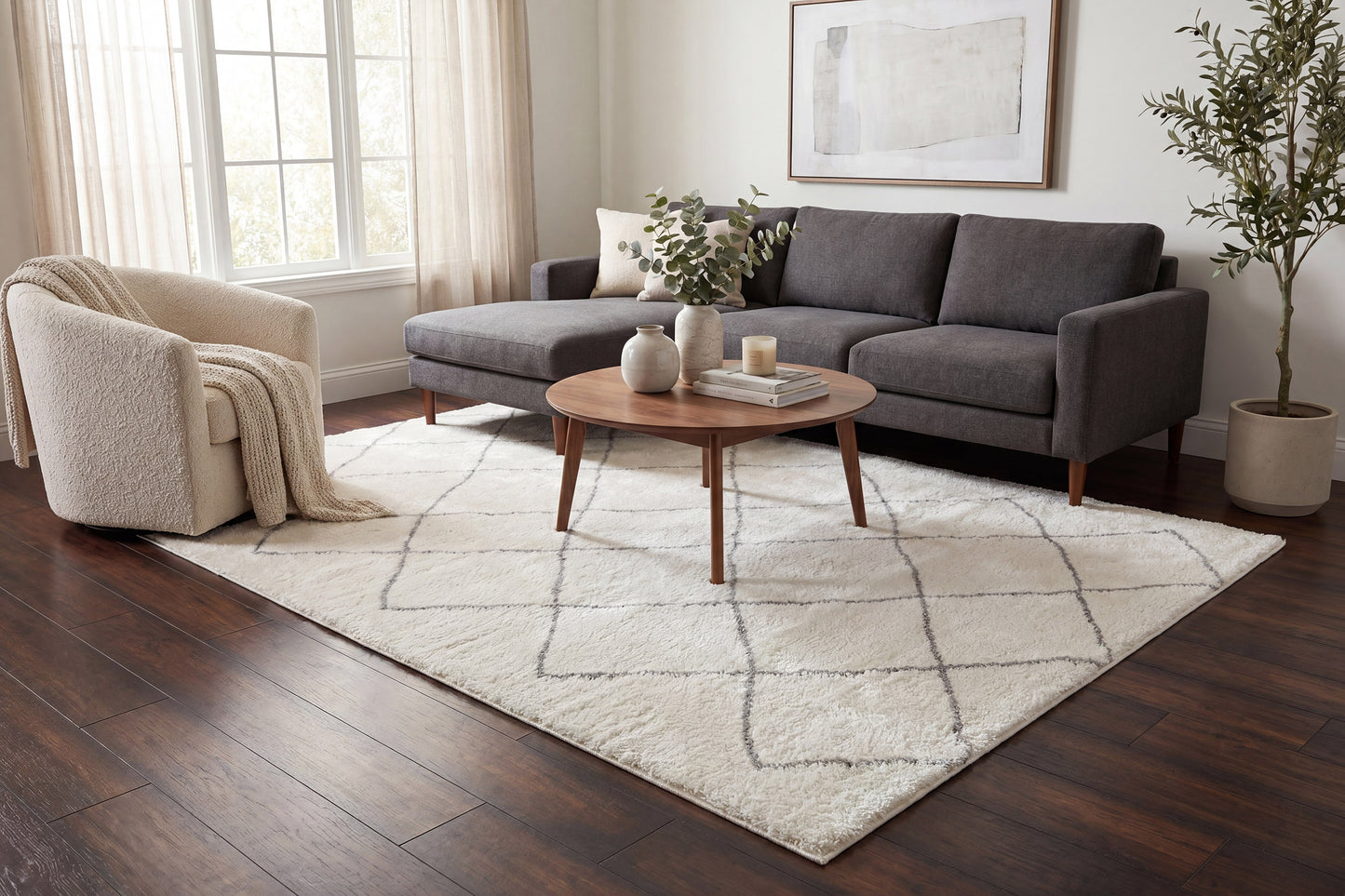 Helena 16041-190 Ivory/Grey Area Rug