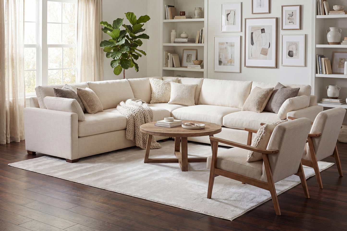 Helena 16042-100 Ivory Area Rug