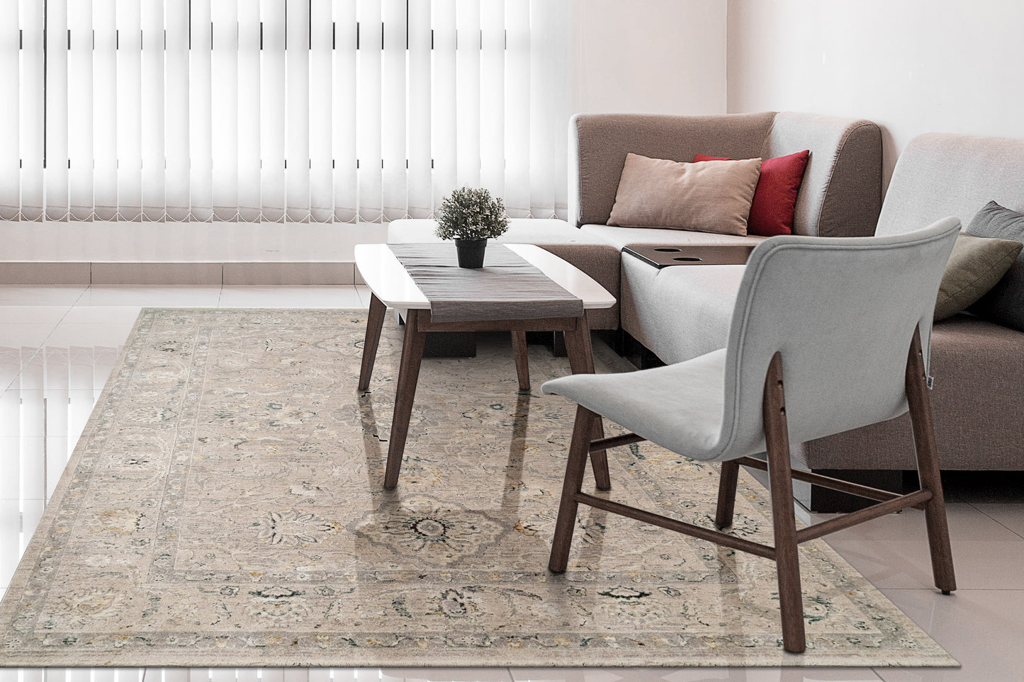 Hudson 1450-810 Beige/Ivory Area Rug