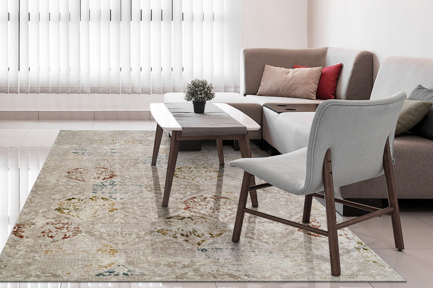 Hudson 1452-899 Beige/Multi Area Rug