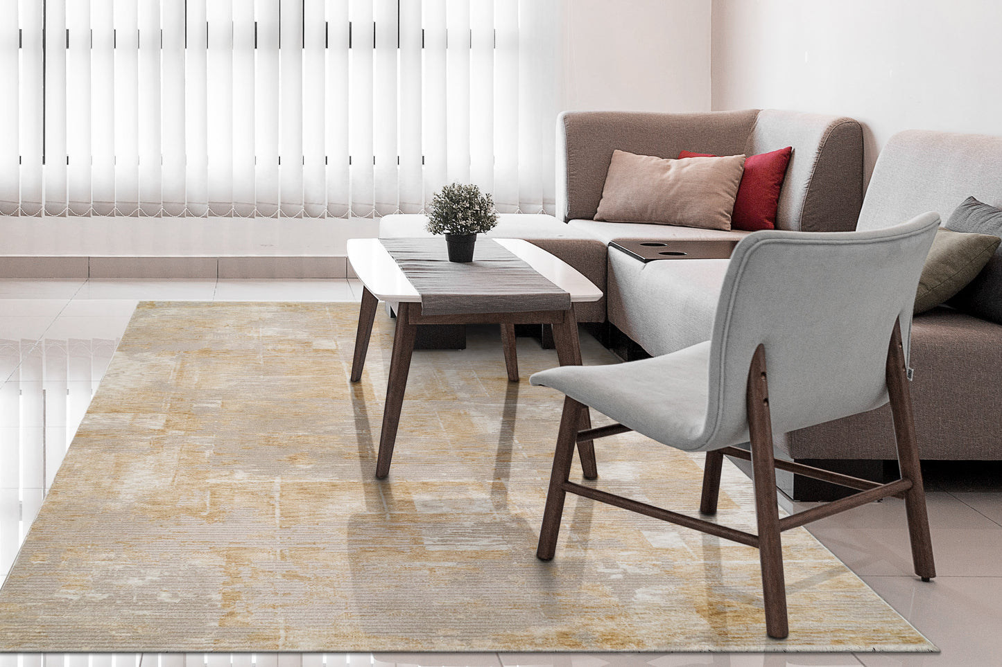 Hudson 1454-700 Gold Area Rug