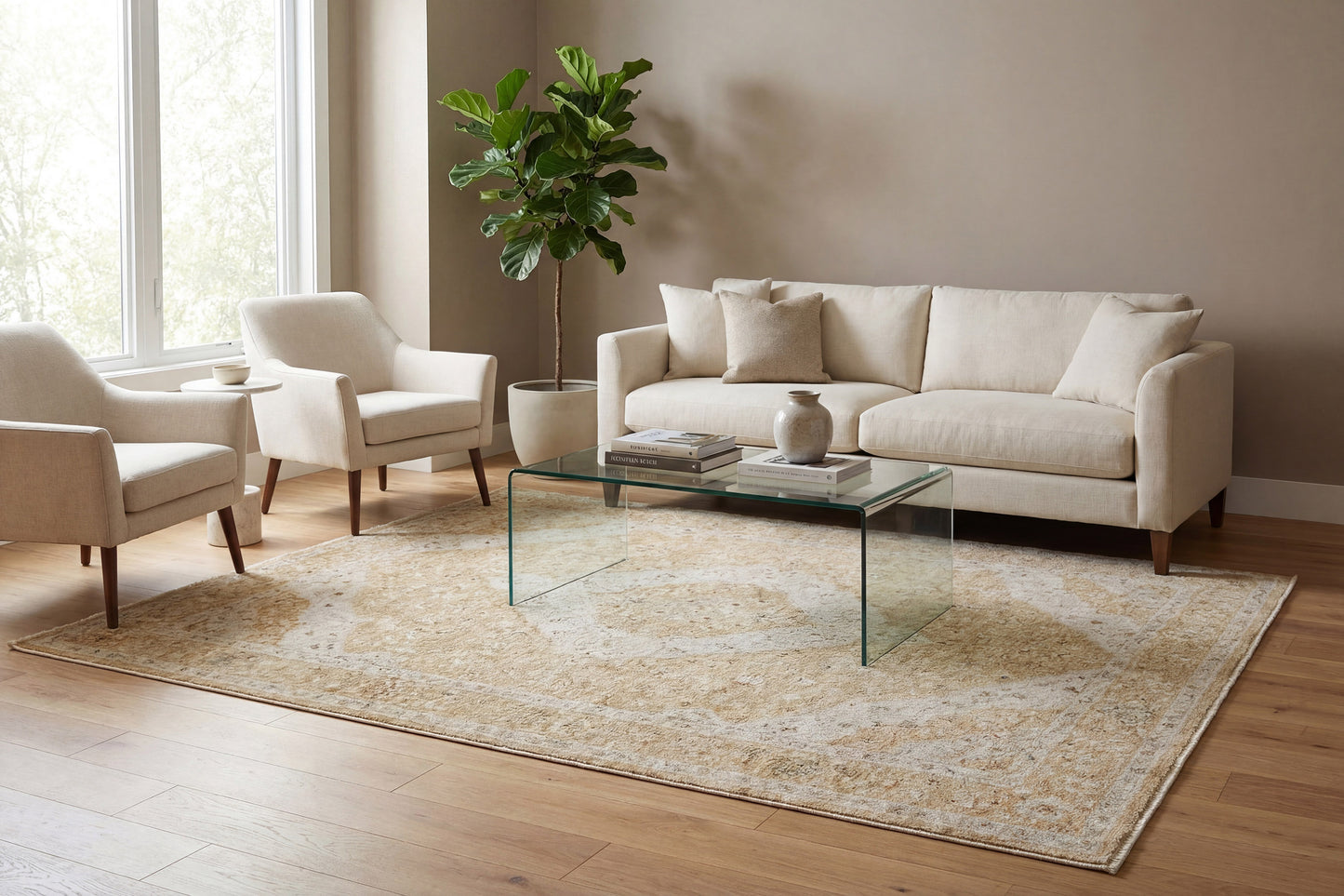 Hudson 1479-710 Gold/Cream Area Rug