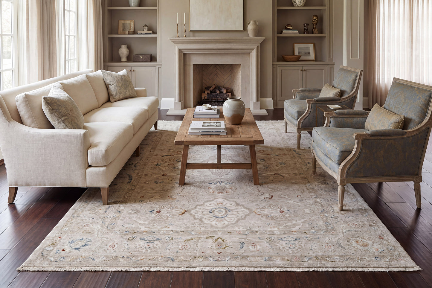 Hudson 1450-800 Beige Area Rug
