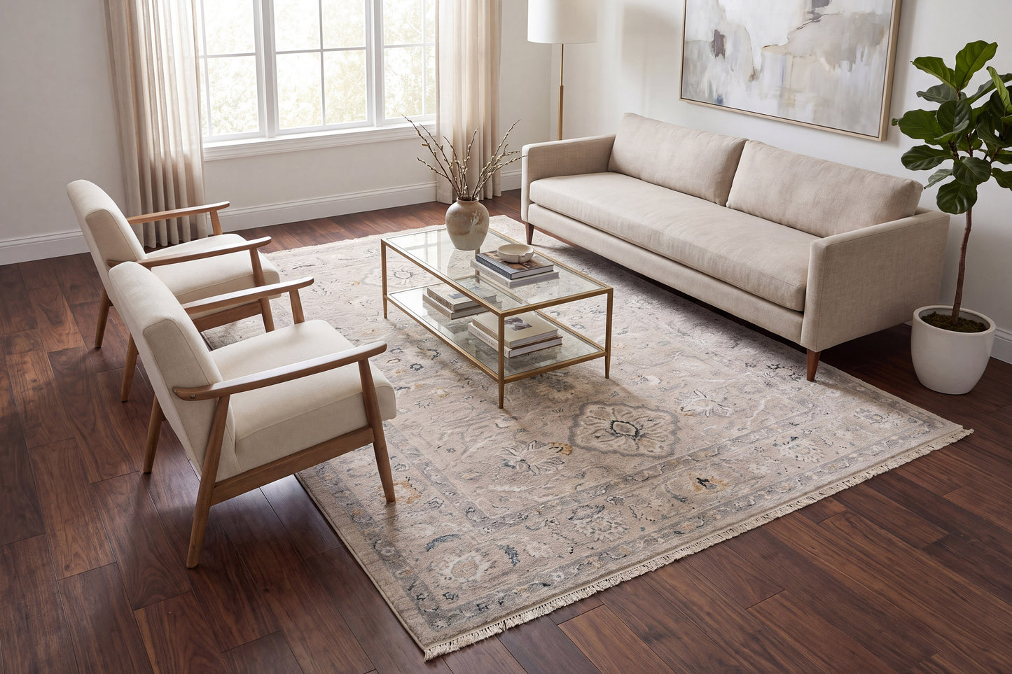 Hudson 1450-810 Beige/Ivory Area Rug