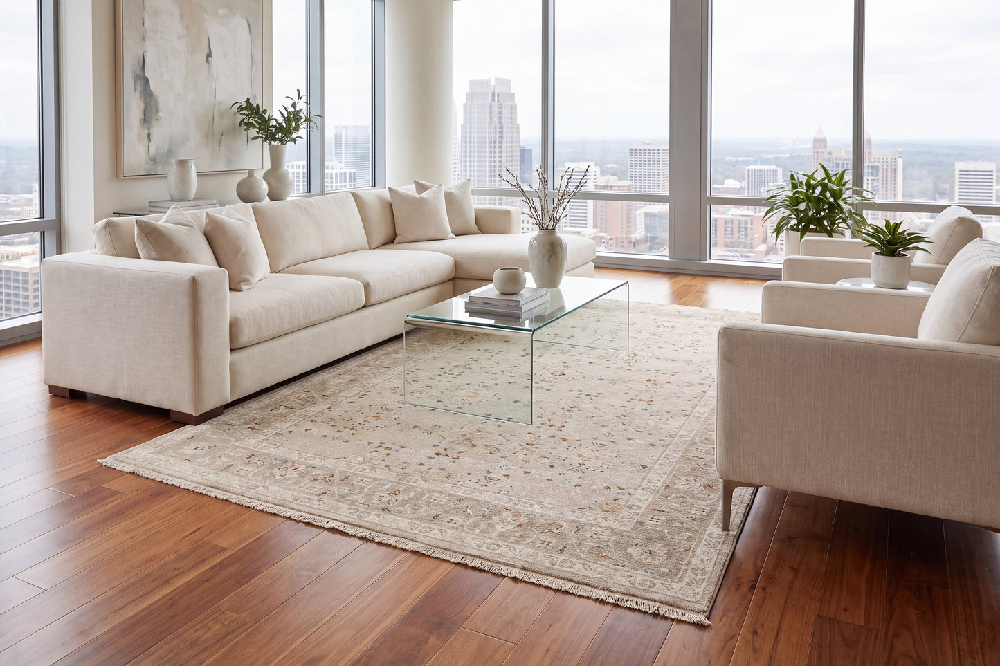 Hudson 1451-880 Beige/Dark Beige Area Rug