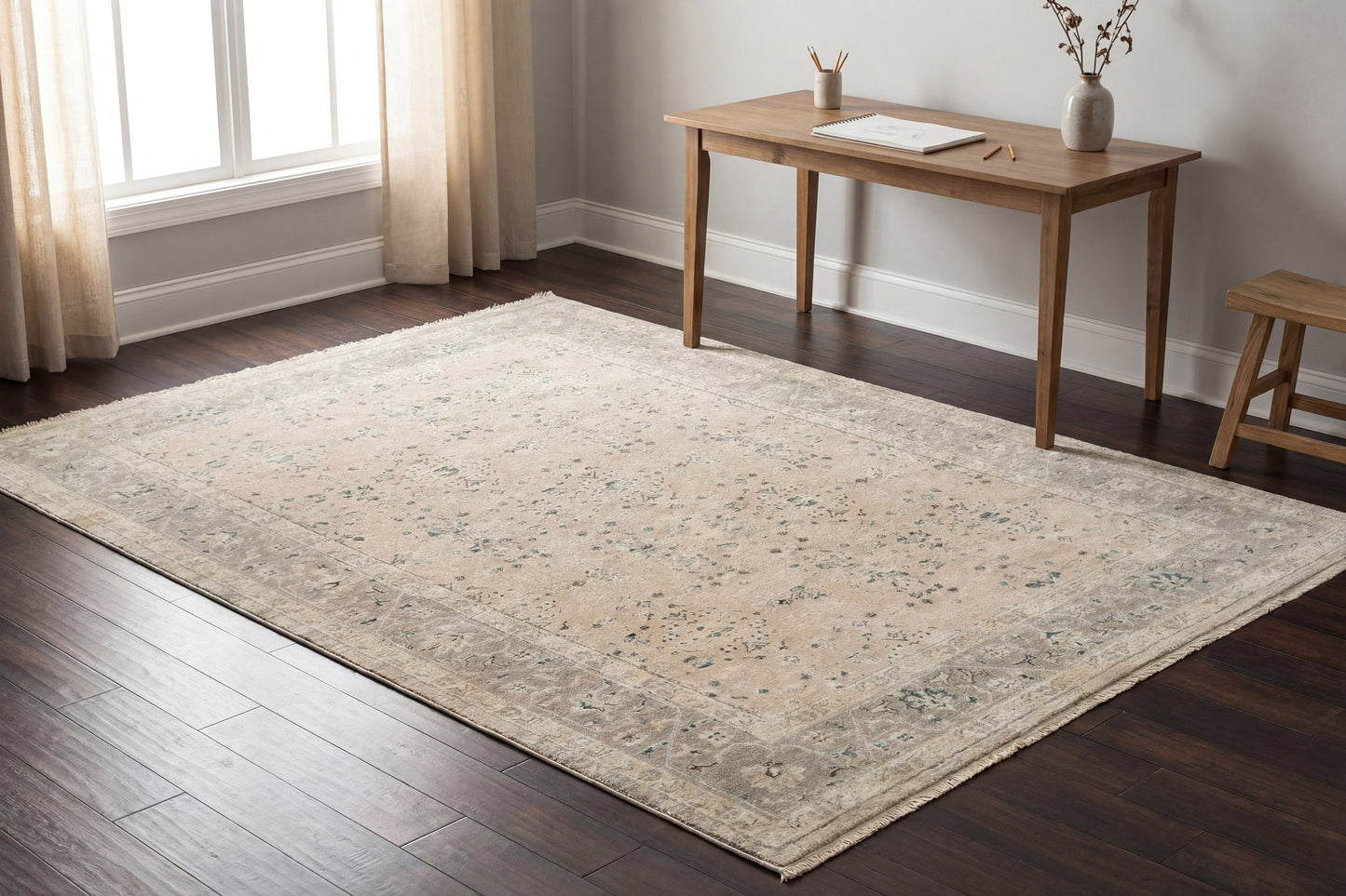 Hudson 1451-890 Beige/Grey Area Rug