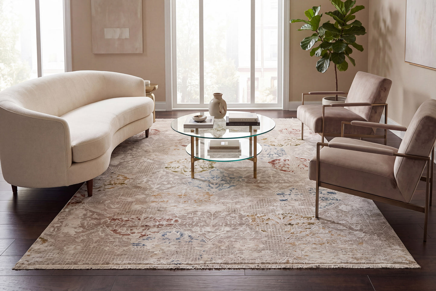 Hudson 1452-899 Beige/Multi Area Rug