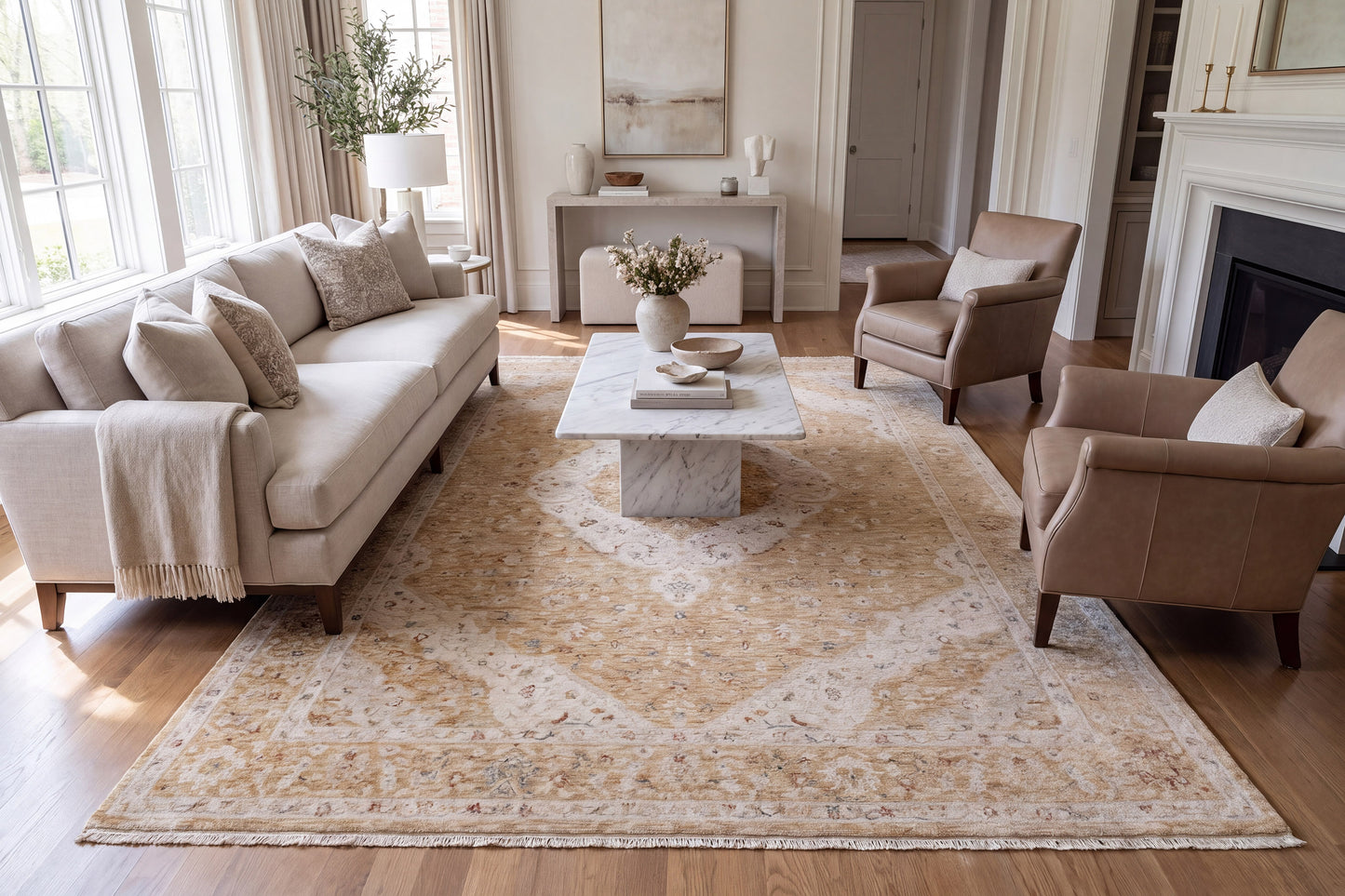 Hudson 1479-710 Gold/Cream Area Rug