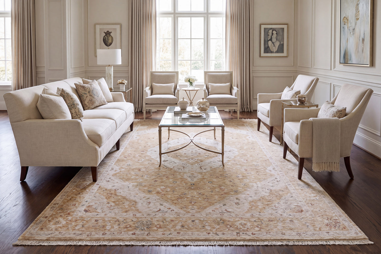 Hudson 1479-710 Gold/Cream Area Rug