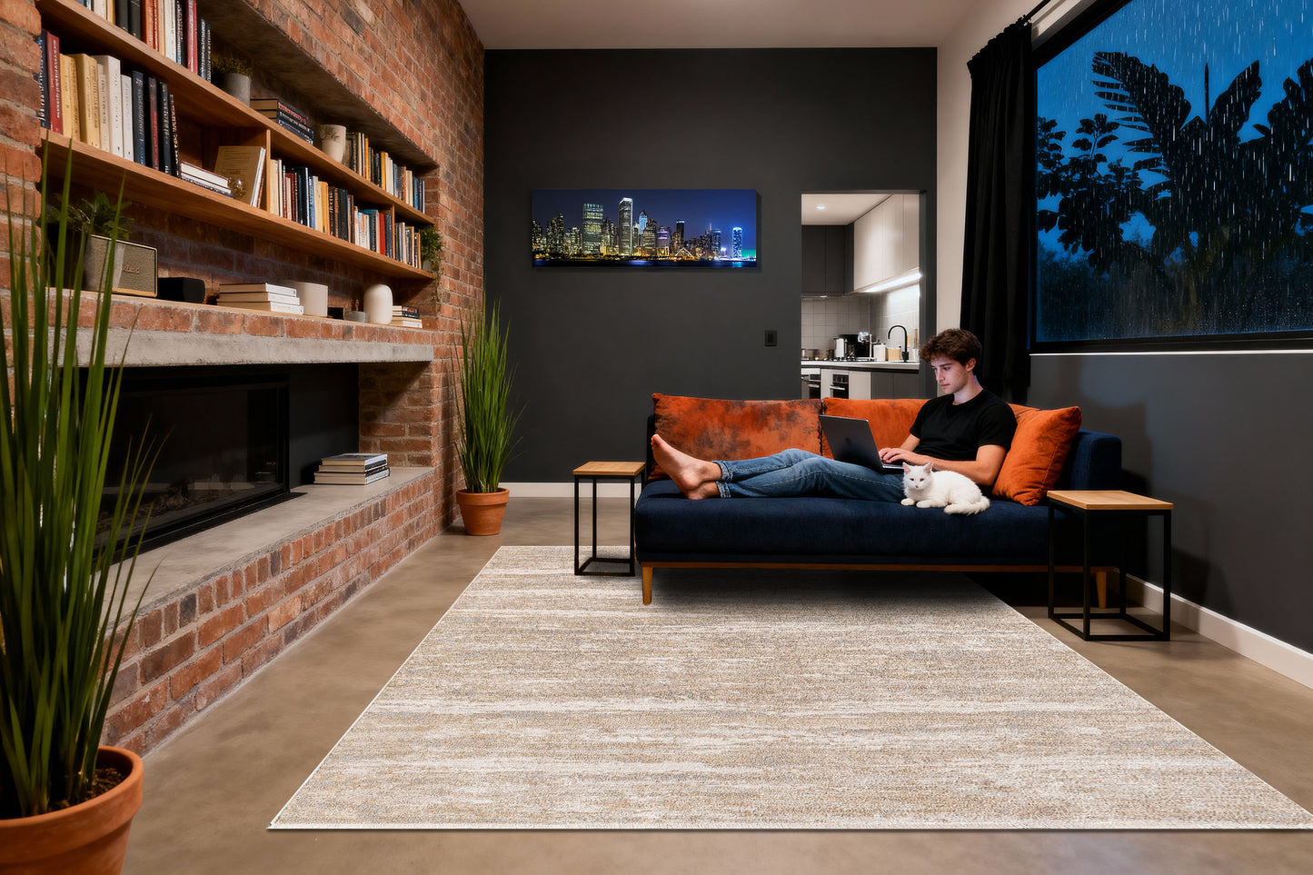 Irving 15550-880 Beige/Brown Area Rug