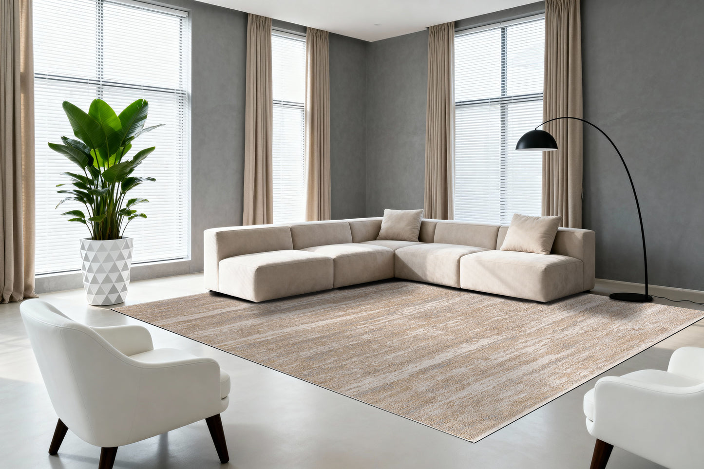 Irving 15550-880 Beige/Brown Area Rug