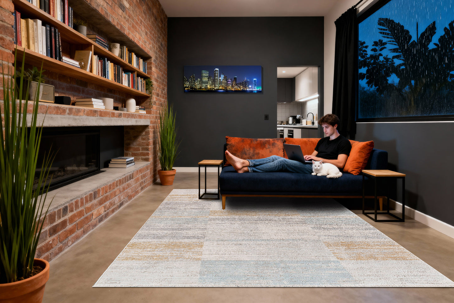 Irving 15551-199 Cream/Multi Area Rug