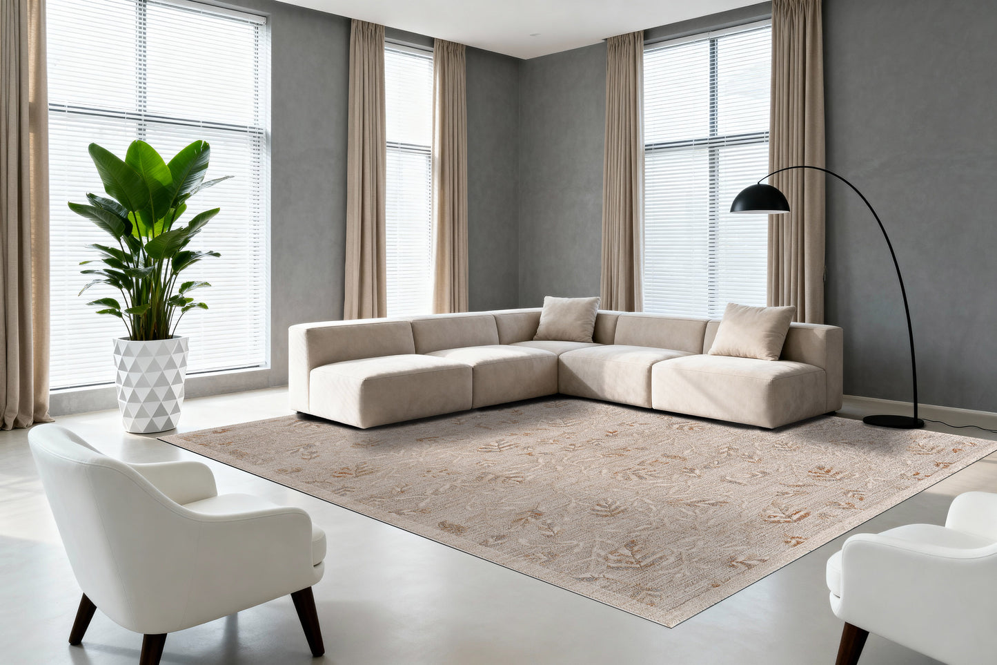 Irving 15555-186 Cream/Beige/Rust Area Rug