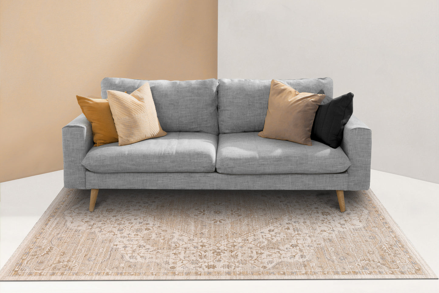 Irving 15558-816 Beige/Cream/Rust Area Rug