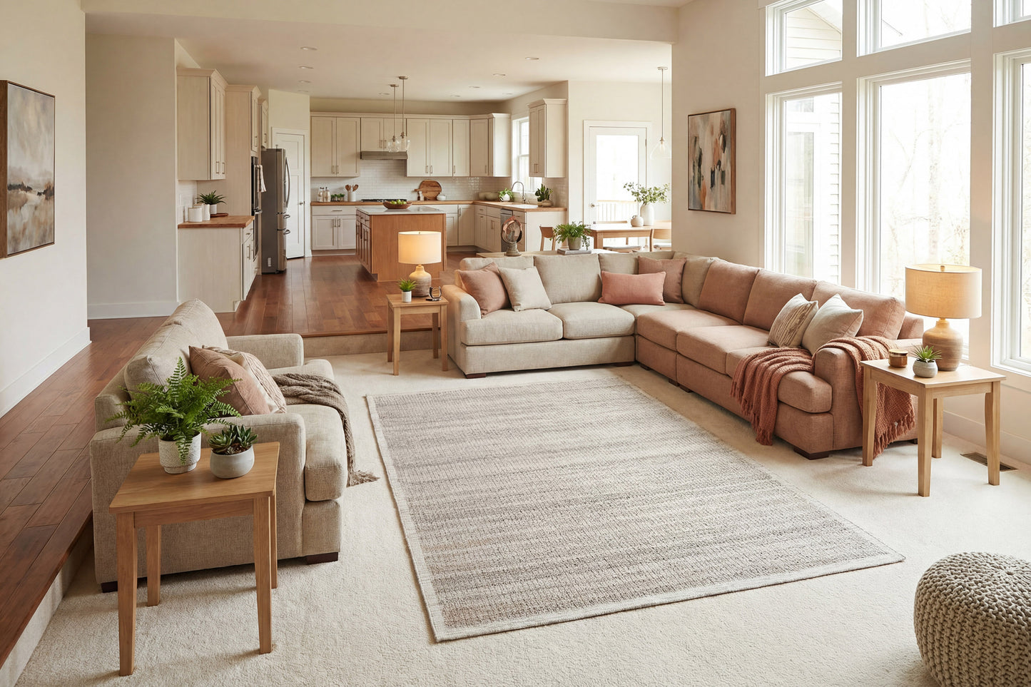 Ivy 6990-800 Beige Area Rug