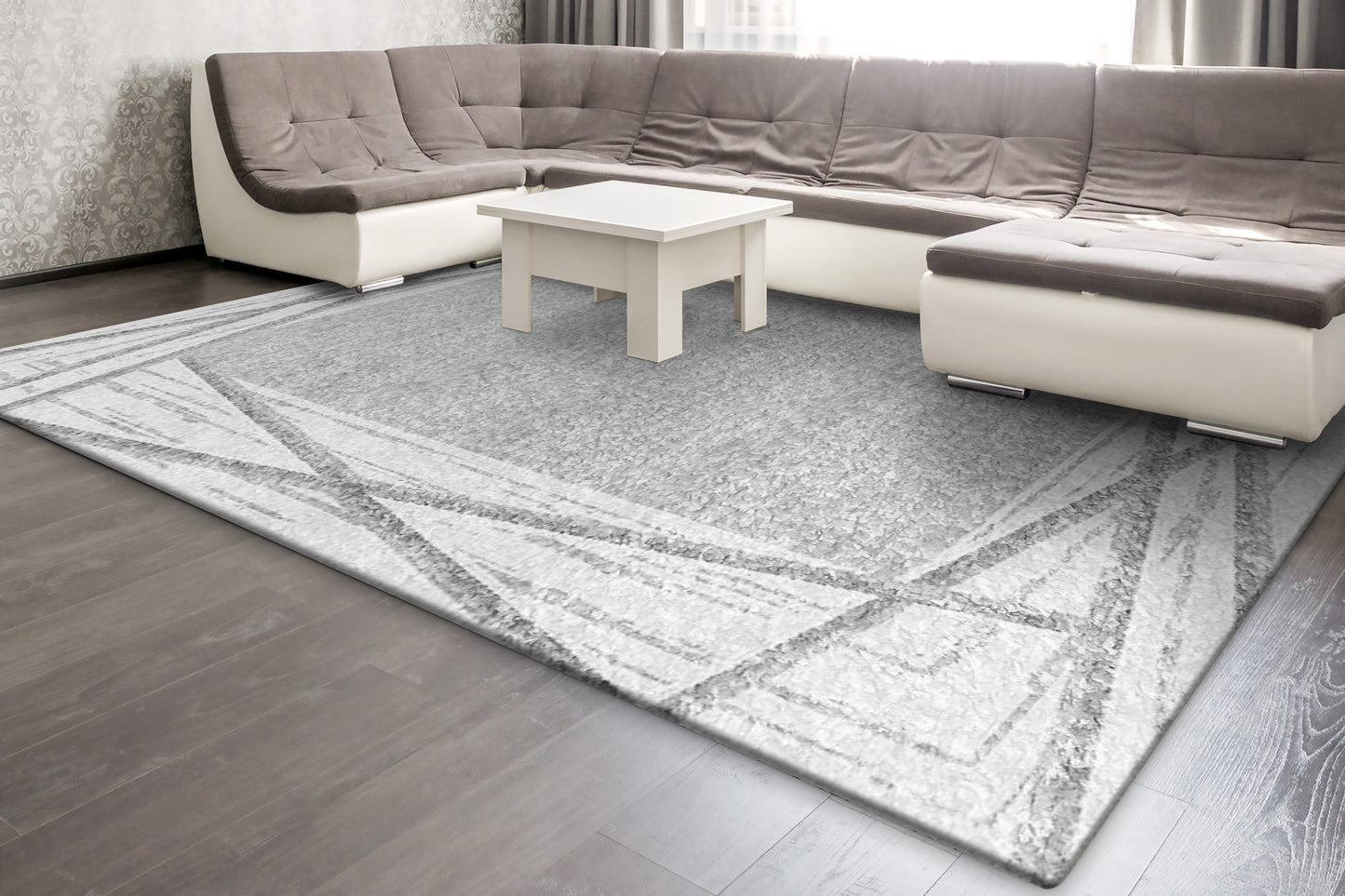 Jasmine Shaggy 3264-190 Cream/Grey Area Rug