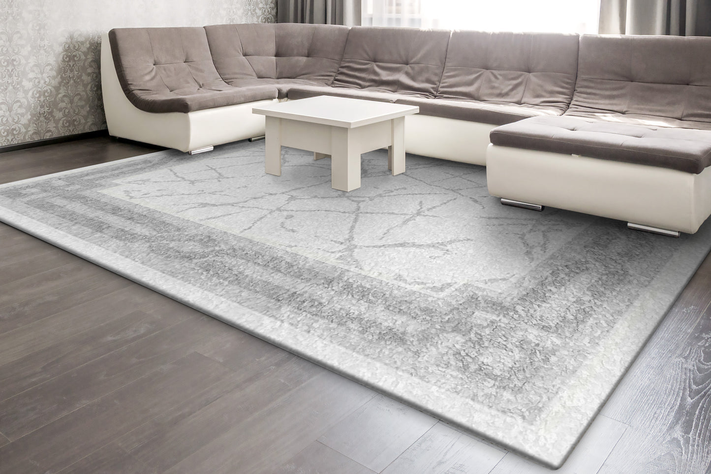 Jasmine Shaggy 3268-190 Cream/Grey Area Rug