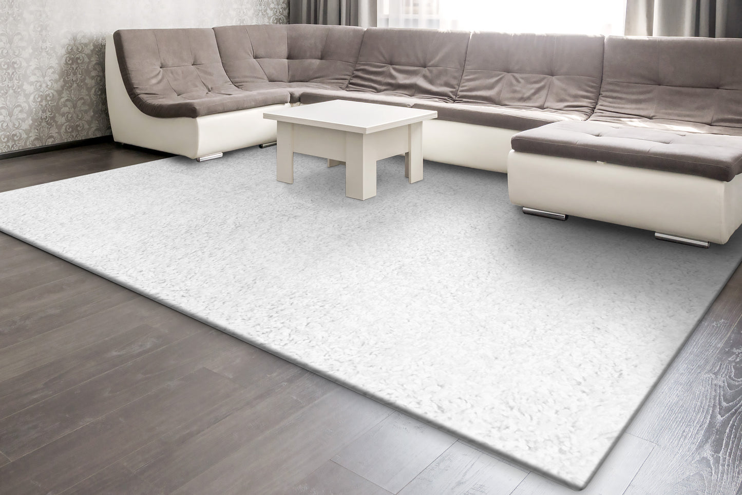 Jasmine Shaggy 3270-100 White Area Rug