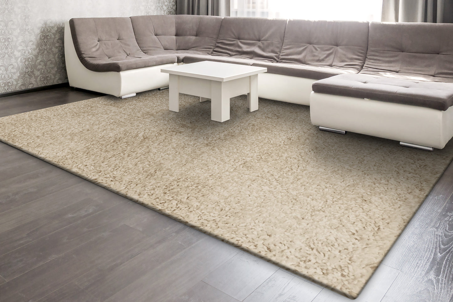 Jasmine Shaggy 3270-800 Beige Area Rug