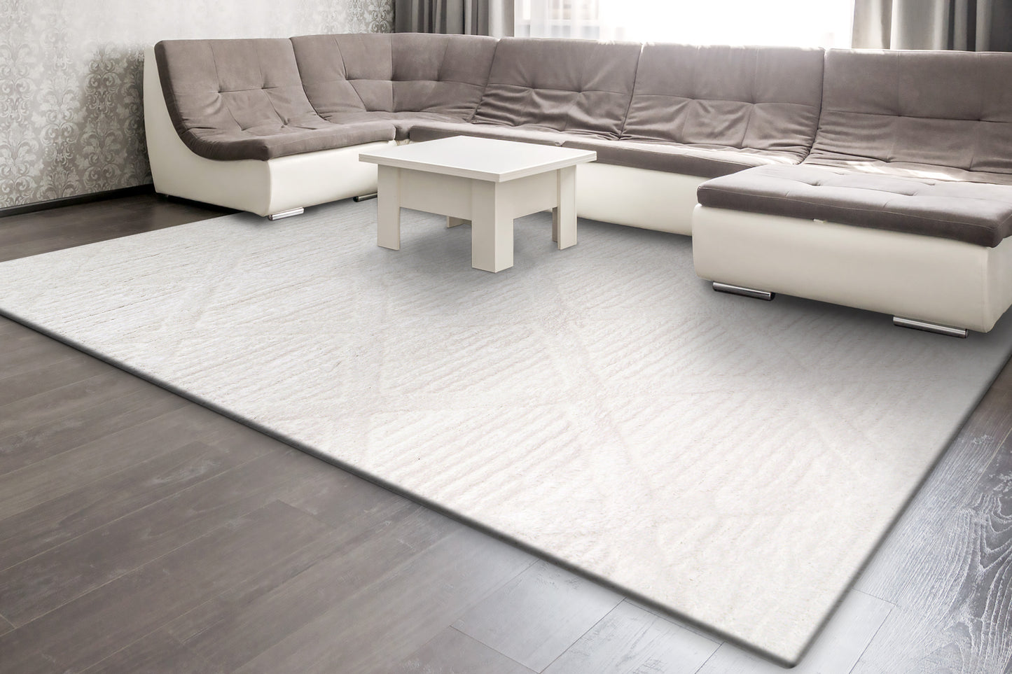 Jasmine Shaggy 3271-100 Cream Area Rug