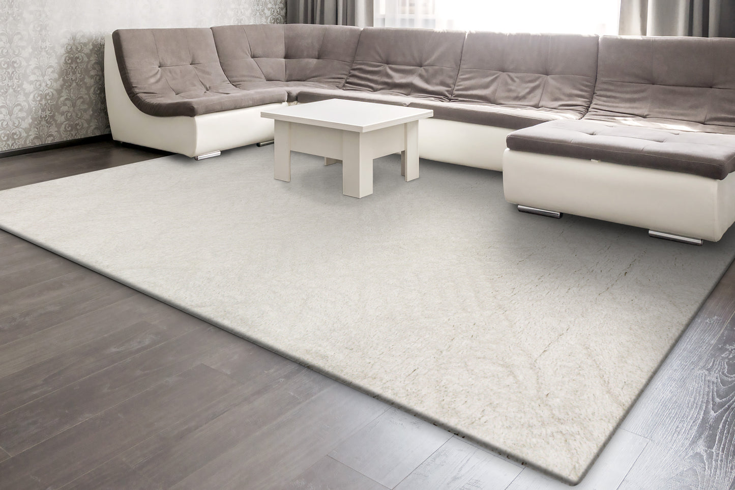 Jasmine Shaggy 3272-100 Cream Area Rug