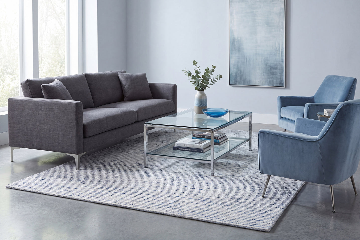 Jax 18990-150 Ivory/Denim Area Rug