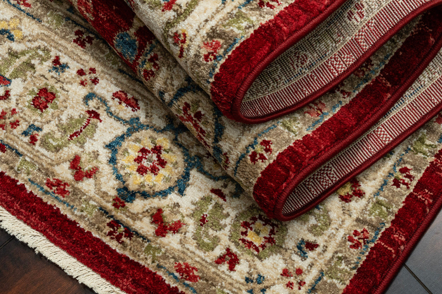 Adorn 130-6882 Ivory/Red Area Rug