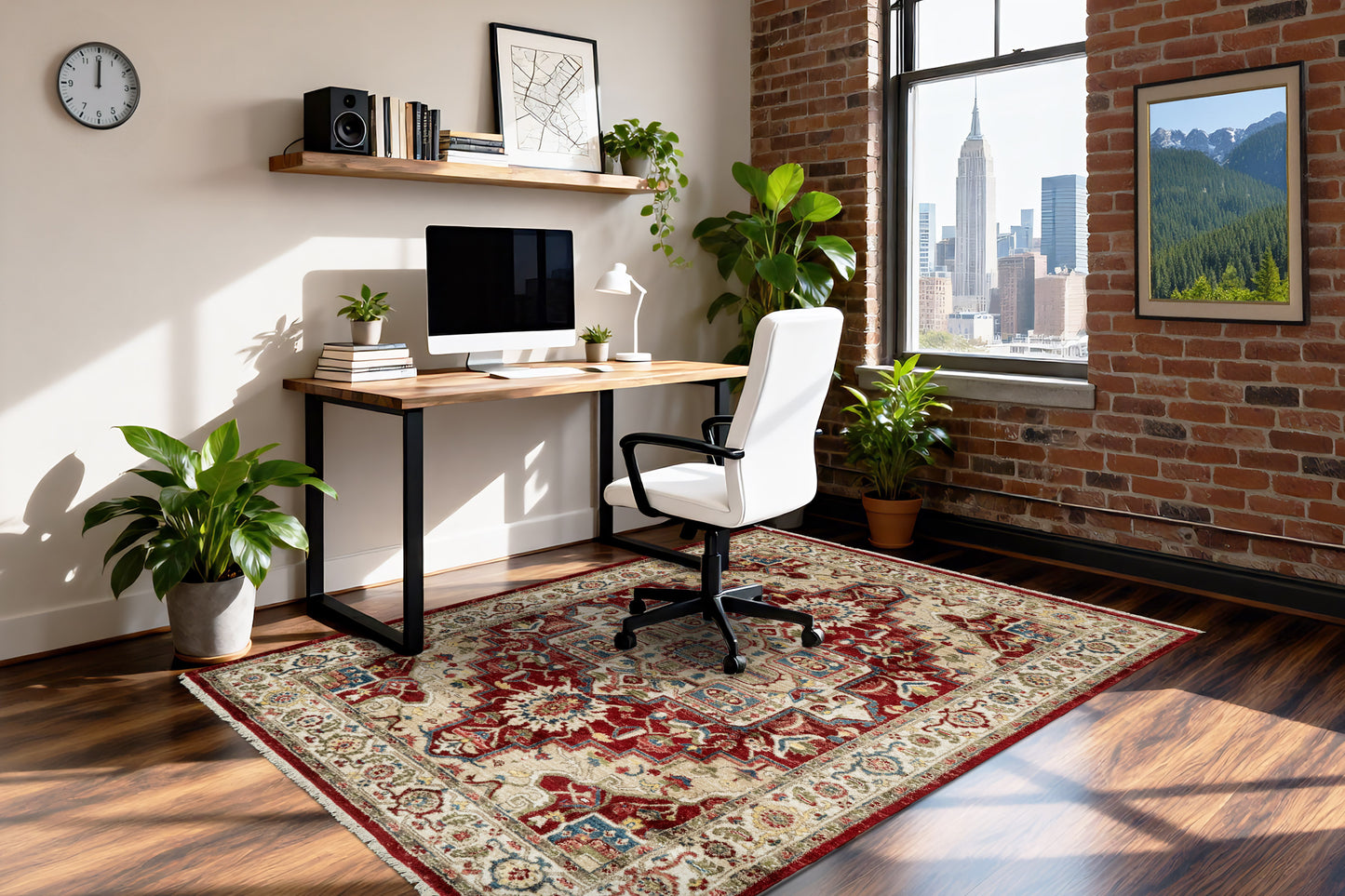 Adorn 130-6882 Ivory/Red Area Rug