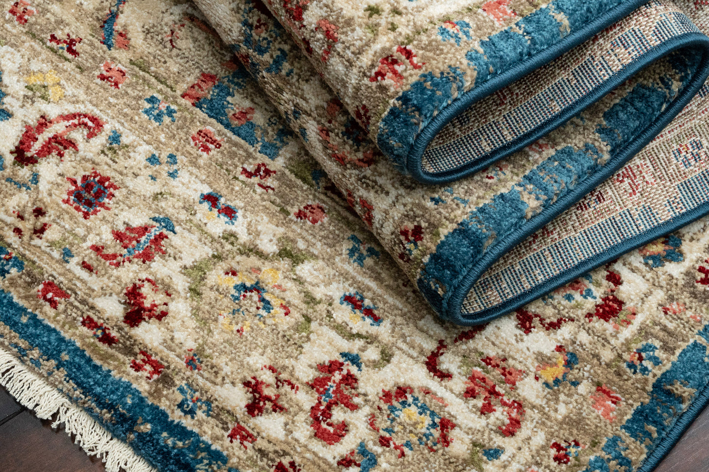 Adorn 530-6882 Navy/Red Area Rug