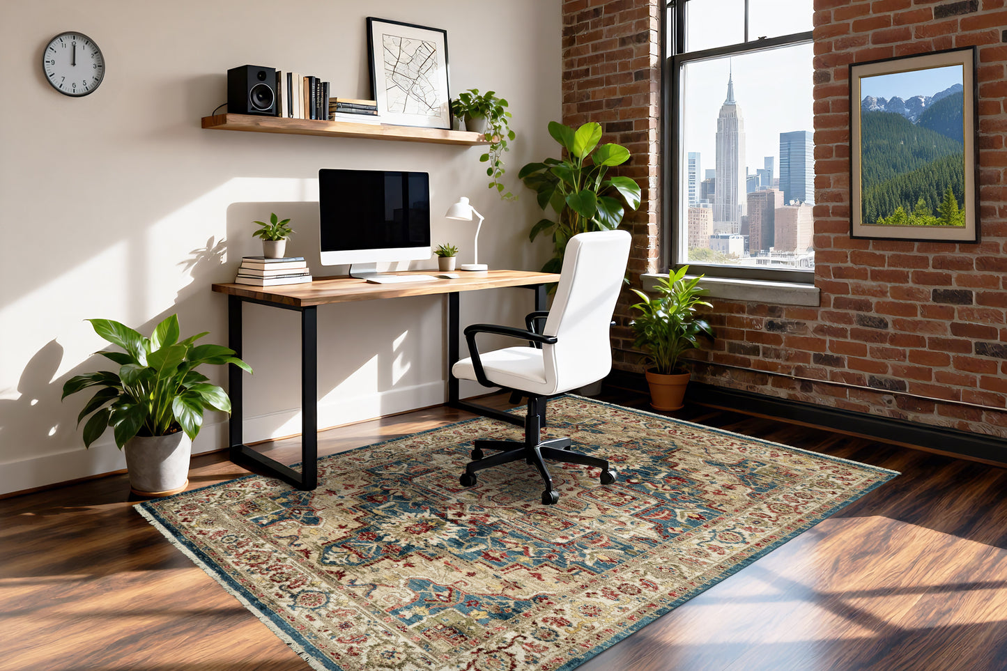 Adorn 530-6882 Navy/Red Area Rug