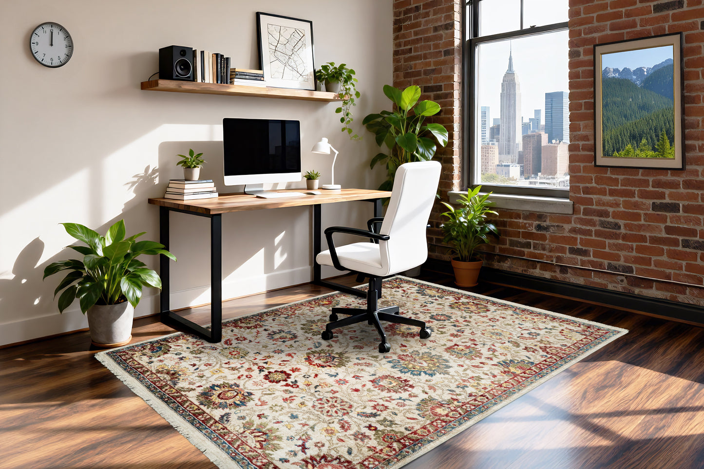 Adorn 130-6883 Ivory/Red Area Rug