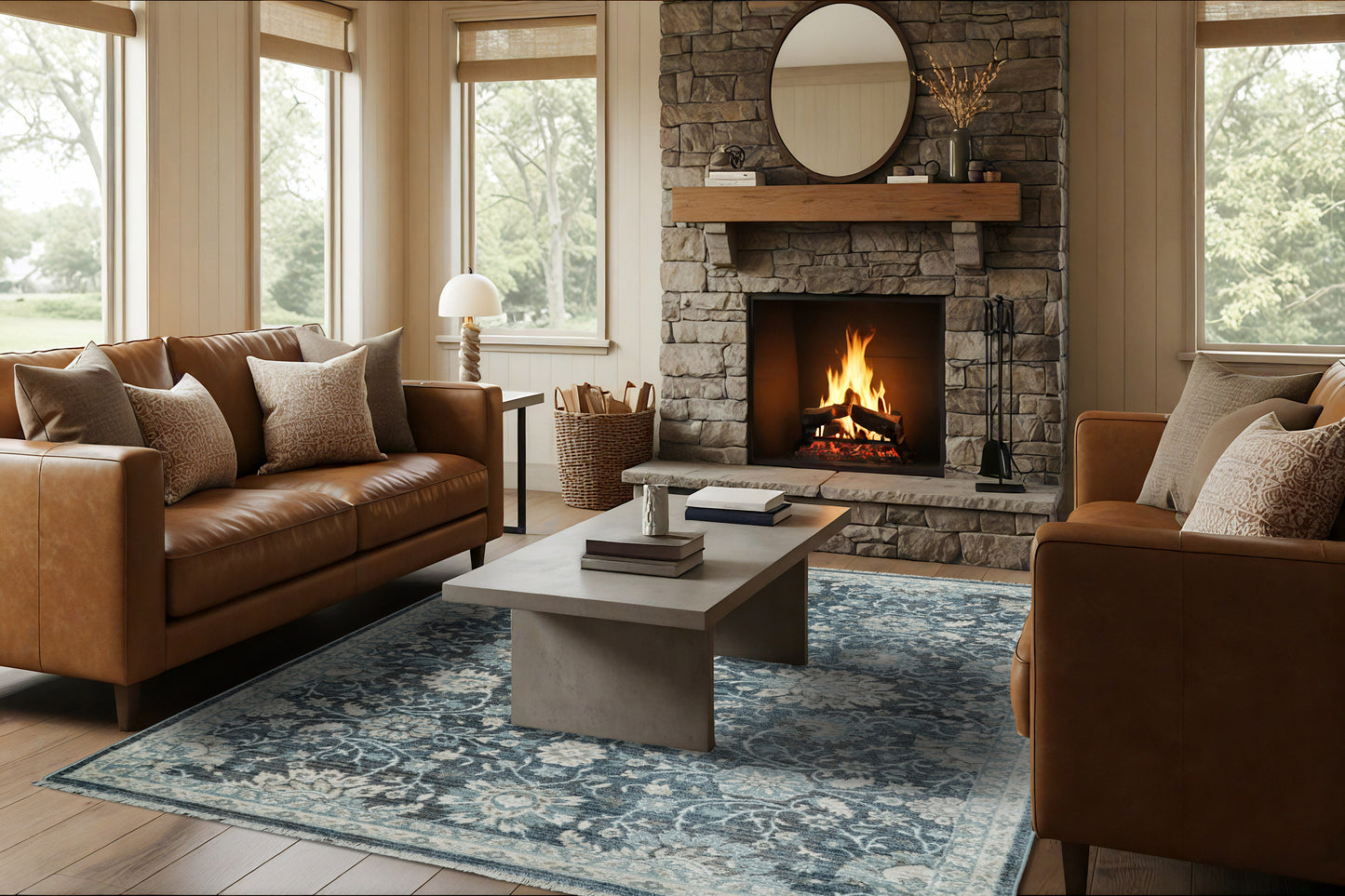 Adorn 550-6883 Blue Area Rug